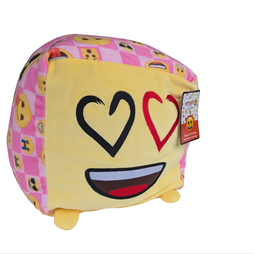 Emoji Moosh Square Squish Plush, 12-in